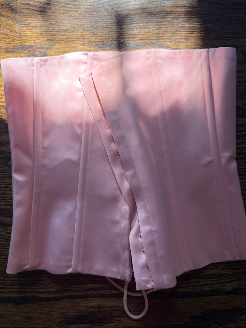 GUIZIO satin light pink corset